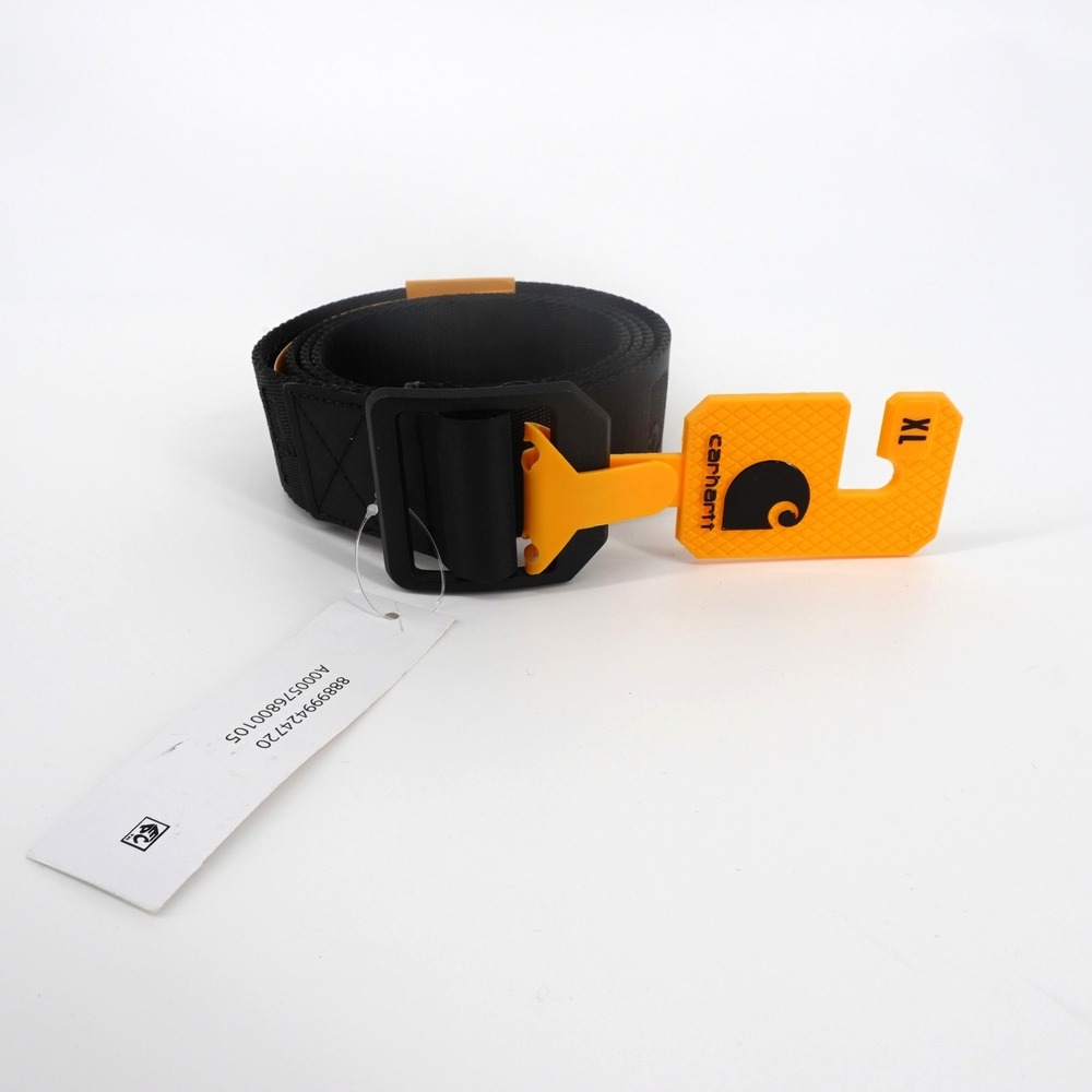 Carhartt Mens Black Nylon Webbing Ladder Lock Belt XL Utility New